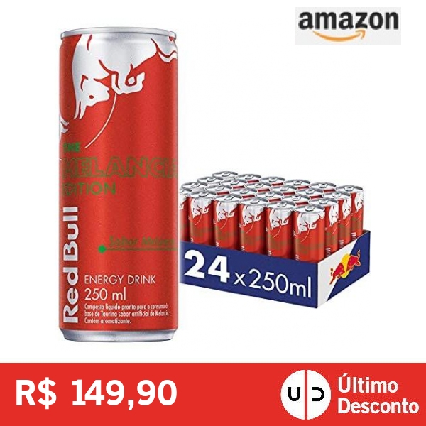 Energético Red Bull Energy Drink, Melancia, 250 ml (24 latas)